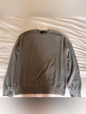 rag & bone Men's Gray Crewneck Sweater Cashmere